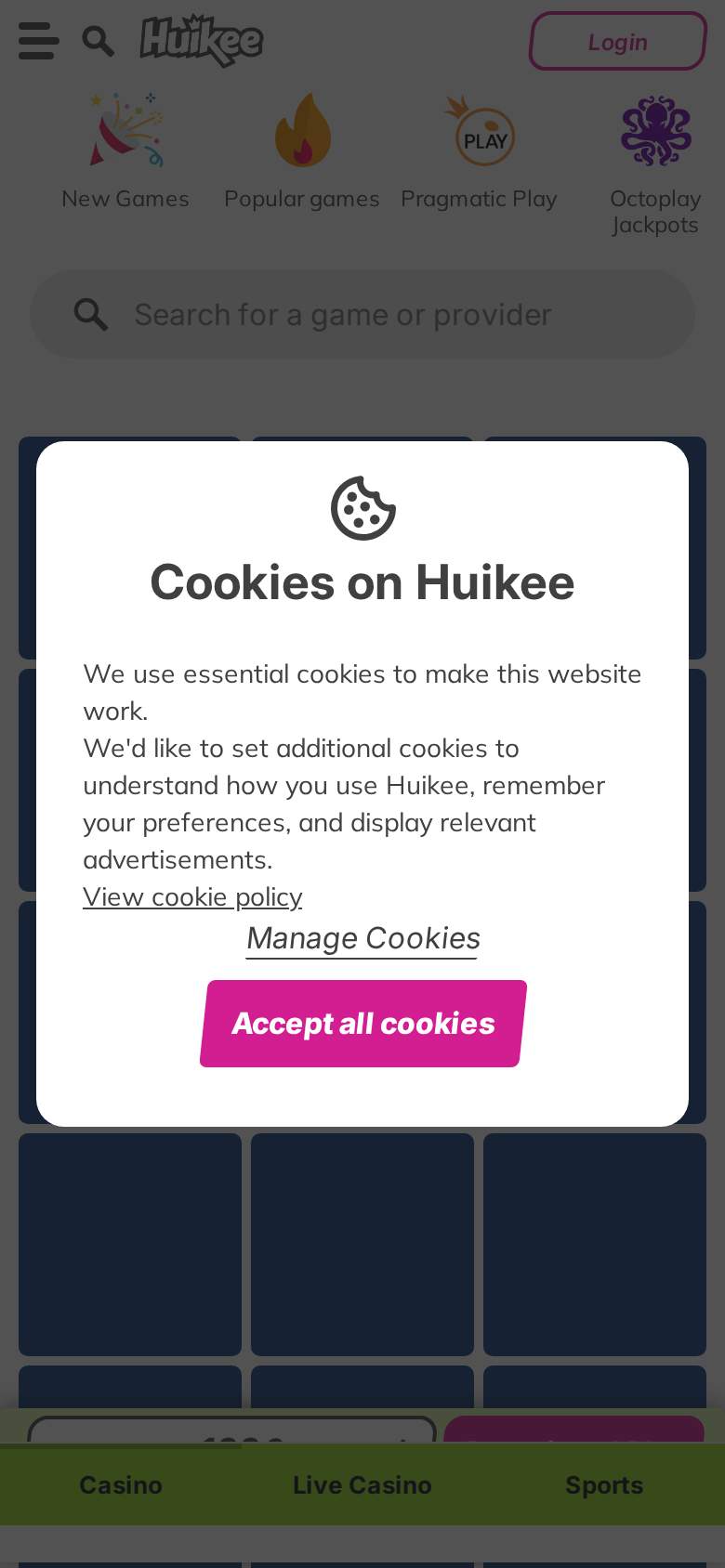 Huikee — pelilobby
