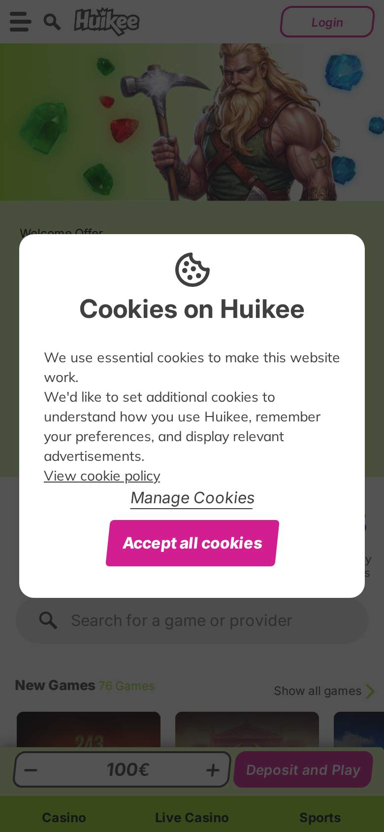 Huikee — rekisteröityminen
